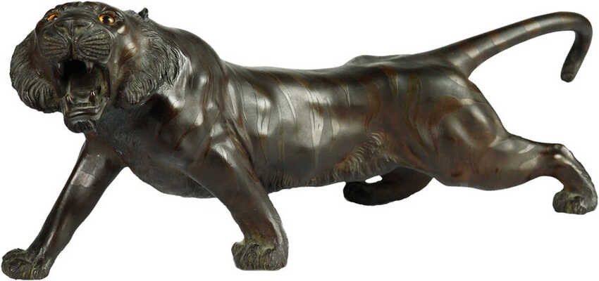 Бронзовая модель тигра